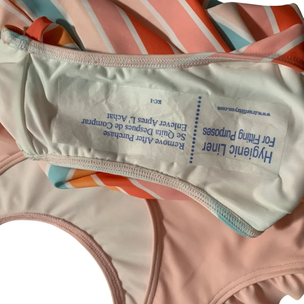 NWT Tucker + Tate Flutter Sleeve Stripe One-Piece Swimsuit
